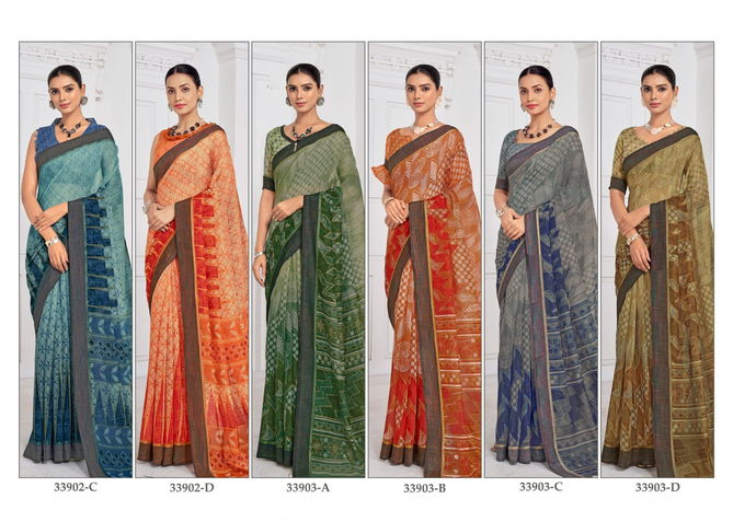 Vidhya Vol 4 By Ruchi Soft Linen Printed Daily Wear Sarees Wholesale Shop In Surat